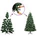 Albero Natale Artificiale Sottile a Metà Supporto Verde 150 cm - Foto miniatura 4