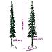 Albero Natale Artificiale Sottile a Metà Supporto Verde 150 cm - Foto miniatura 6
