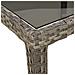 Tavolo Giardino 150x90x75cm Vetro Temperato E Polyrattan Grigio - Foto miniatura 2