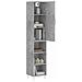Credenza Grigio Cemento 34,5x34x180 Cm In Legno Multistrato - Foto miniatura 3