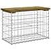 Panca da Giardino Design Gabbione 63x31,5x42 cm Pino Impregnato - Foto miniatura 2