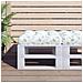 Cuscino Per Pallet Con Motivo A Foglie 50x50x12 Cm In Tessuto - Foto miniatura 1