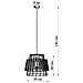 Sollux Lighting Lampada A Sospensione Gate Nero Sl.0663 - Industriale Lampade A Sospensione Nero 130x35x35 Cm - Foto miniatura 4