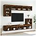 Mobili Porta Tv Con Luci Led 2 Pz Rovere Fumo 80x30x30 Cm - Foto miniatura 3