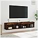 Mobili Porta Tv Con Luci Led 2 Pz Rovere Fumo 80x30x30 Cm - Foto miniatura 1