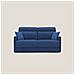 Margot Divano letto matrimoniale con schienale morbido alto in tessuto T02 196 cm (mat. 160x197) blu - Foto miniatura 3