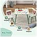 Set Tavolo E Sedie 3 Pezzi Per Bambini 3-8 Anni In Mdf E Legno Di Pino, Verde - Foto miniatura 4