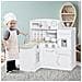 Cucina Giocattolo per Bambini in Legno con 14 Accessori, Forno, Lavandino, Frigo e Microonde, Et? 3+ Anni, 86x64x84.5cm, Bianco e Argento - Foto miniatura 2
