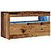 Mobile Porta Tv Con Led Legno Antico 75x35x40 Cm Multistrato - Foto miniatura 3