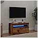 Mobile Porta Tv Con Led Legno Antico 75x35x40 Cm Multistrato - Foto miniatura 1