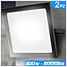 Set 2 Fari Led 100W Luce Alta Luminosita 8000lm Bianco Faro Faretti Esterno Slim - Foto miniatura 1