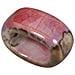 Perlina Forma Ovale In Ceramica Ø1,8cm - Colore Rosso Mattone - Foto miniatura 1