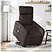 Poltrona Alzapersona Massaggio Elettrica Marrone Scuro Tessuto - Foto miniatura 1