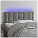 Testiera a LED Grigio Chiaro 80x5x78/88 cm in Velluto - Foto miniatura 2