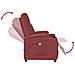 Poltrona Massaggiante Rosso Vino in Similpelle - Foto miniatura 7