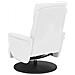 Poltrona Reclinabile con Poggiapiedi Bianca in Similpelle - Foto miniatura 5