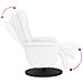 Poltrona Reclinabile con Poggiapiedi Bianca in Similpelle - Foto miniatura 6