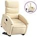 Poltrona Alzapersona Reclinabile Crema in Tessuto - Foto miniatura 1