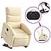 Poltrona Alzapersona Reclinabile Crema in Tessuto - Foto miniatura 5