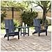 Set di Sedute da Giardino 3 Pezzi Blu Navy HDPE, Sedia Adirondack Pieghevole  Blu Navy 74.5x80.5x90 cm HDPE, Tavolino laterale Adirondack  Blu Navy 38x38x46 cm HDPE - Foto miniatura 4
