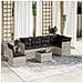 Set Divani da Giardino 7pz con Cuscini Grigio Chiaro Polyrattan - Foto miniatura 2