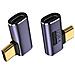 Adattatore Da Usb-c Femmina A Usb-c Maschio Angolato A 90 Gradi, Confezione Da 2, Supporta Trasferimento Dati 40gbps - Foto miniatura 3