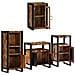 Set di mobili per il bagno 4 pcs Legno massello riciclato - Foto miniatura 4