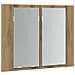 Mobile Specchio LED Rovere Artigianale 60x12x45 cm Multistrato - Foto miniatura 7