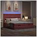 Struttura Letto Pouf con Materassi Rosa 200x200 cm Velluto - Foto miniatura 3
