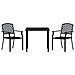 Set da Pranzo per Giardino 3 pcs Antracite Acciaio - Foto miniatura 7