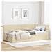 Cornice del letto ad angolo Crema 90 x 190 cm Tessuto - Foto miniatura 2