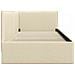 Cornice del letto ad angolo Crema 90 x 190 cm Tessuto - Foto miniatura 6