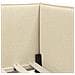 Cornice del letto ad angolo Crema 90 x 190 cm Tessuto - Foto miniatura 8
