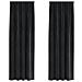 Tende con tende 2 pcs Nero 140 x 245 cm Velluto - Foto miniatura 1