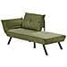 Chaise Longue Versione Sinistra Rocamadour Tessuto Verde - Foto miniatura 4