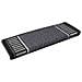 Tappetini per scale autoadesivi 15 pcs Antracite 65 x 21 x 4 cm - Foto miniatura 1