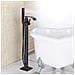 Rubinetto per vasca da bagno indipendente, Blackswan, tipo M17, modello nero anticato, misura 100 cm - Foto miniatura 2
