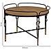 Tavolino In Legno E Metallo Nero 78x78x53h Cm - Foto miniatura 4