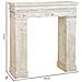 Cornice Camino In Legno Bianco 100x30x110h - Foto miniatura 3