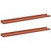 Scaffale da parete 2 pcs Rosso 80 x 9 x 3 cm Legno multistrato - Foto miniatura 1