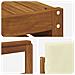 Set divani 11 pcs Naturale e Crema Legno di Acacia Massello - Foto miniatura 7