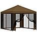 Gazebo da giardino con pareti laterali 3 x 3 m Tortora - Foto miniatura 1