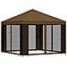 Gazebo da giardino con pareti laterali 3 x 3 m Tortora - Foto miniatura 3