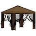 Gazebo da giardino con pareti laterali 3 x 3 m Tortora - Foto miniatura 4