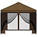 Gazebo da giardino con pareti laterali 3 x 3 m Tortora - Foto miniatura 5