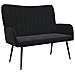 Sofa a Due Posti Nero 115 x 61 x 87 cm Velluto - Foto miniatura 1