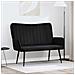 Sofa a Due Posti Nero 115 x 61 x 87 cm Velluto - Foto miniatura 2