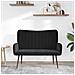 Sofa a Due Posti Nero 115 x 61 x 87 cm Velluto - Foto miniatura 3