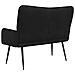 Sofa a Due Posti Nero 115 x 61 x 87 cm Velluto - Foto miniatura 6