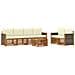 Set di divani da esterno con cuscino 7 pcs Naturale e Crema - Foto miniatura 1